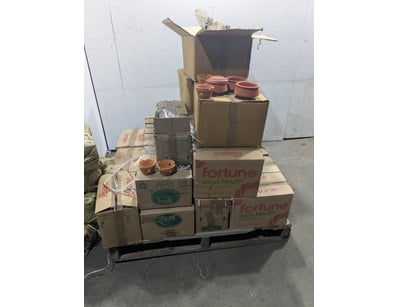 Substantial lot comprising terracotta vessels with...