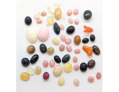 65.3 TCW MIXED GEMSTONES

Includes Pink Opal, Blac...