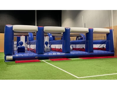 Inflatable 4-lane obstacle course, Includes 3 blow...