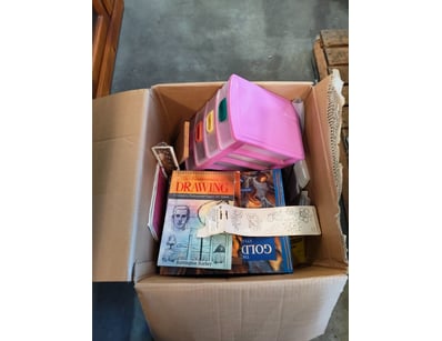 Comprehensive art and craft supply collection feat...