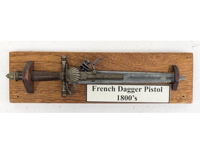 FRENCH DAGGER PISTOL, 1800S

Item Size: Height: 28...