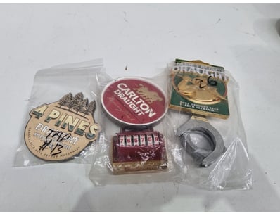 Beer pump taps, Brands include James boag, 4 pines...