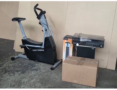 Homewares,  including exercise bike, national Pana...