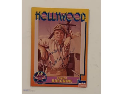 ERNEST BORGNINE SIGNED HOLLYWOOD CARD

Ernest Borg...
