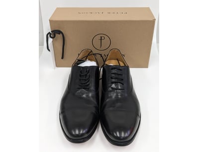 Peter Jackson black leather oxford shoes, size 13....