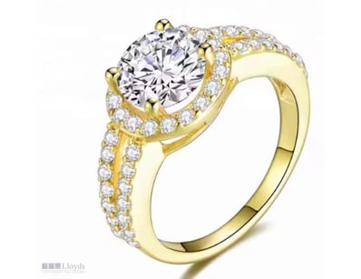 1.0CTW GRA   MOISSANITE RING IN 925 STERLING SILVE...