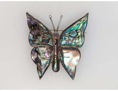 BUTTERFLY BROOCH

Brooch Features Abalone Wings ...