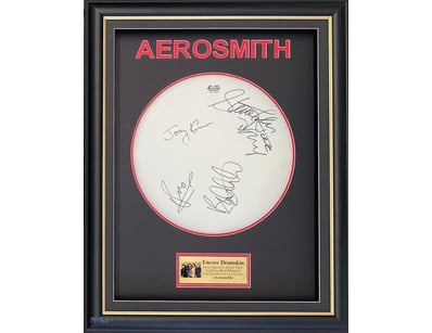 ENCORE (AEROSMITH) DRUMSKIN, HAND SIGNED BY STEVE ...
