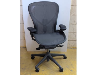 Office chair, mesh seating and back, adjustable he...