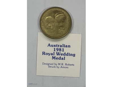 1981- ROYAL AUSTRALIAN WEDDING MEDAL-MR ROBERT AUS...