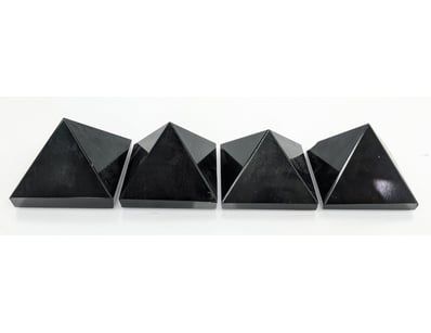 SET OF BLACK OBSIDIAN PYRAMIDS, QTY 4

Dimension...