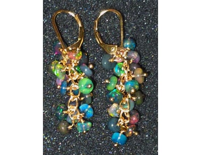 23 TCW GOLD PLATED AND OPAL HOOK EARRINGS     

Ve...