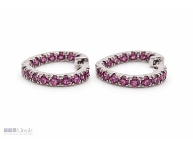 NATURAL UMBALITE GARNET EARRINGS ON 925 SILVER - W...