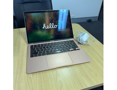 MacBook Air 13-inch in Rose Gold finish. Model A21...