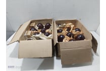 Assorted lot of 3393 Ostrich Eggs. Claret in