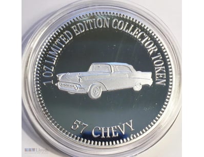 1 X NEW 2016 "57 CHEVY" MUSCLE CAR SERIES-SILVER P...