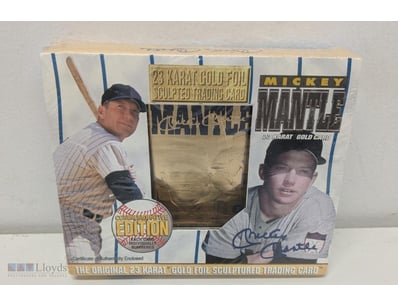 VINTAGE 23 KARAT GOLD FOIL SCULPTED TRADING CARD S...