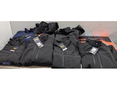 Bulk lot of new workwear jackets and outerwear com...