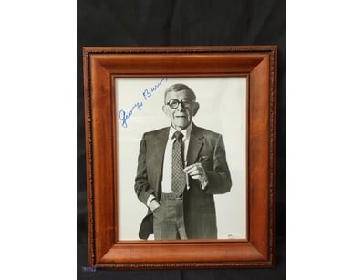 AUTOGRAPHED PHOTOGRAPH OF GEORGE BURNS.

Item Size...