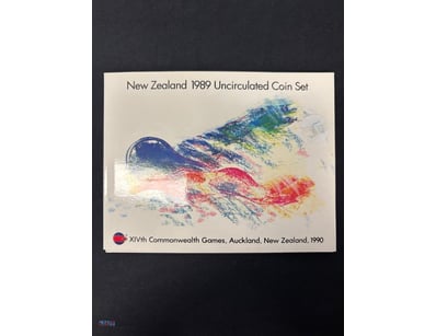 NEW ZEALAND 1989 UNCIRCULATED COIN SET - XIV COMMO...