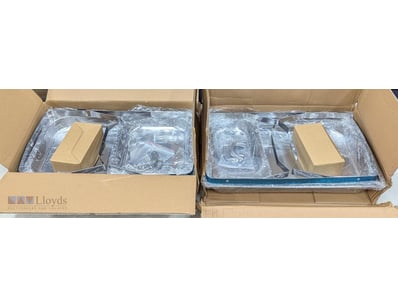 Lot of two stainless steel commercial kitchen comp...