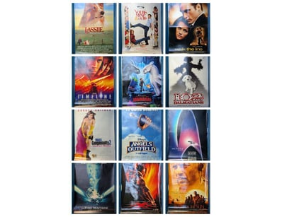 COLLECTION OF MOVIE POSTERS, INCLUDING LASSIE, TIM...