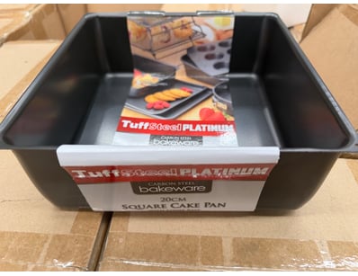 BOX LOT - QTY X6 TuffSteel Platinum 20cm square ca...