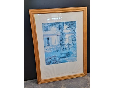 Print, framed depicting "The House at Rueil" by Ed...