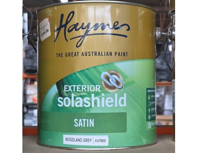 Haymes paint, exterior solashield, satin, woodland...