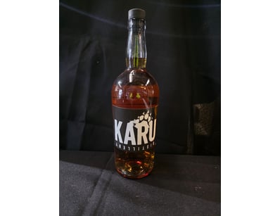 Rare Karu Distillery rum bottle featuring distinct...