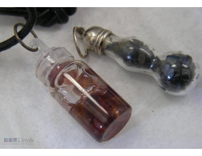 NATURAL AUSTRALIAN GARNET & SAPPHIRE PENDANTS     ...