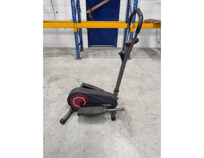 Action brand upright exercise bike featuring a dig...