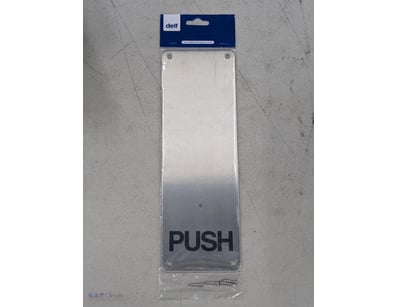 Stainless steel push plate, 300mm x 100mm, 10DPP30...
