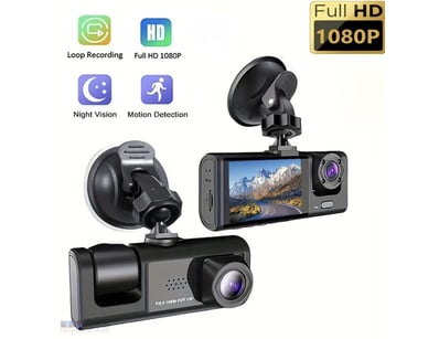 1080P Full HD Dual Dash Cam with Front & Rear Reco...