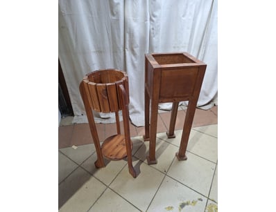 X2  Planter Boxes, Timber Style, Brown Finish

