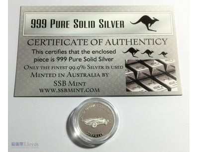 CHEVROLET CORVETTE 1/10TH OZ (APPROX) 999 PURE SOL...