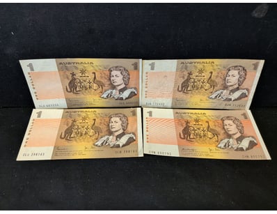 AUSTRALIAN ONE DOLLAR NOTES COLLECTION - JOHNSTON/...