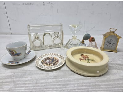 Charming vintage items featuring hand-painted deco...