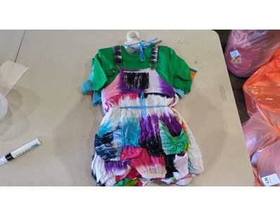 Girls Overall Shorts and T-Shirt Set, Size 2-5 Qty...