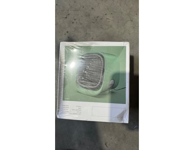 Portable air cooler unit in green and white colorw...