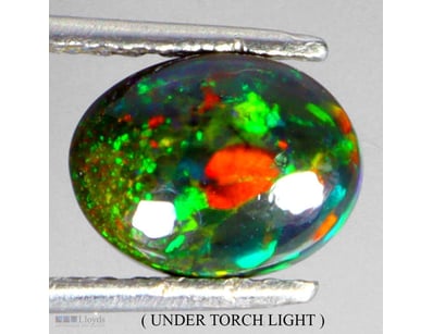 NATURAL 1.75CT OVAL CABOCHON RAINBOW FIRE OPAL    ...