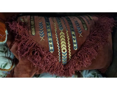 Decorative cushion collection featuring 5 distinct...