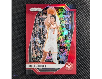 JALEN JOHNSON "RUBY WAVE" PRIZM – SERIAL NUMBERED ...