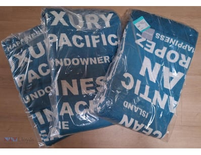 Pack of 3 throws approx. 200cm x 150cm with fringe...