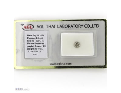 1.511CT CERTIFIED, NATURAL GREY/YELLOW DIAMOND    ...
