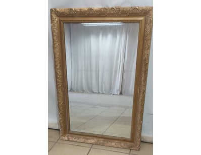 Golden coloured framed mirror

DIMENSIONS: 97cm ...