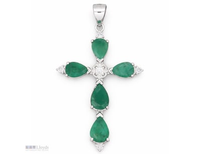 NATURAL ZAMBIAN EMERALD PENDANT ON 925 SILVER - WI...
