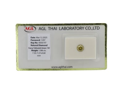 1.586CT CERTIFIED, NATURAL FANCY YELLOW DIAMOND   ...