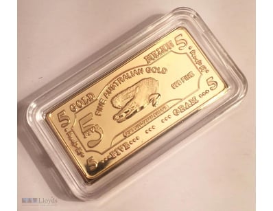 5 GRAM AWESOME "AUSTRALIAN CROCODILE"-GOLD PLATED ...