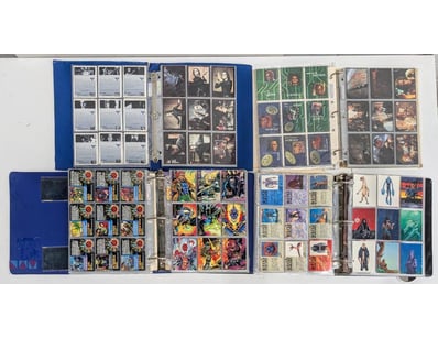 COMPREHENSIVE TRADING CARD COLLECTION IN BLUE BIND...